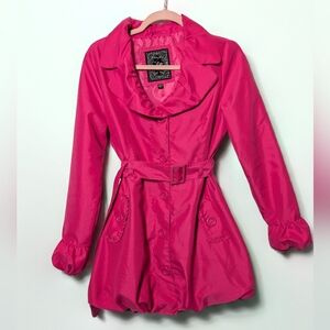💖 Beverly Hills Polo Club Pink Belted Coat | Size Large